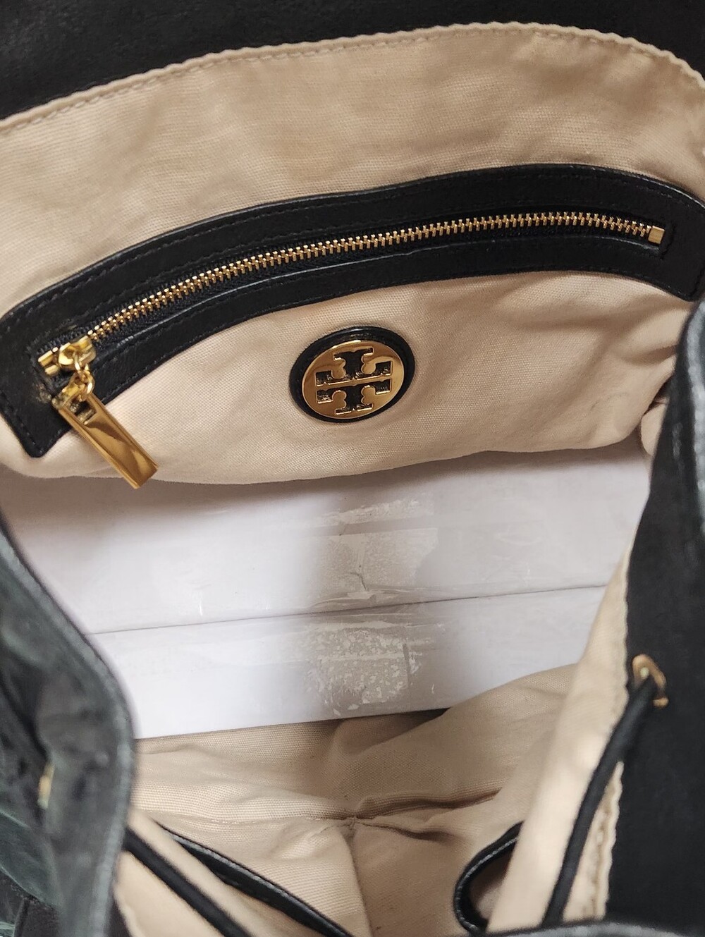Tory Burch Black Backpack with Gold Hardware - Picture 10 of 12